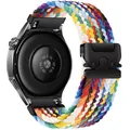 Bracelet nylon tressé 20 à 22 mm pour Huawei et Samsung – Couleur du bracelet Official rainbow