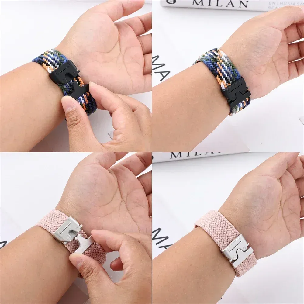 Bracelet nylon tressé 20 à 22 mm pour OPPO et OnePlus