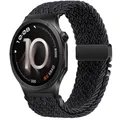 Bracelet nylon tressé 20 à 22 mm pour OPPO et OnePlus – Couleur du bracelet Graphite black