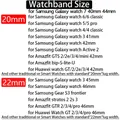 Bracelet nylon tressé 20 à 22 mm pour Samsung – 6