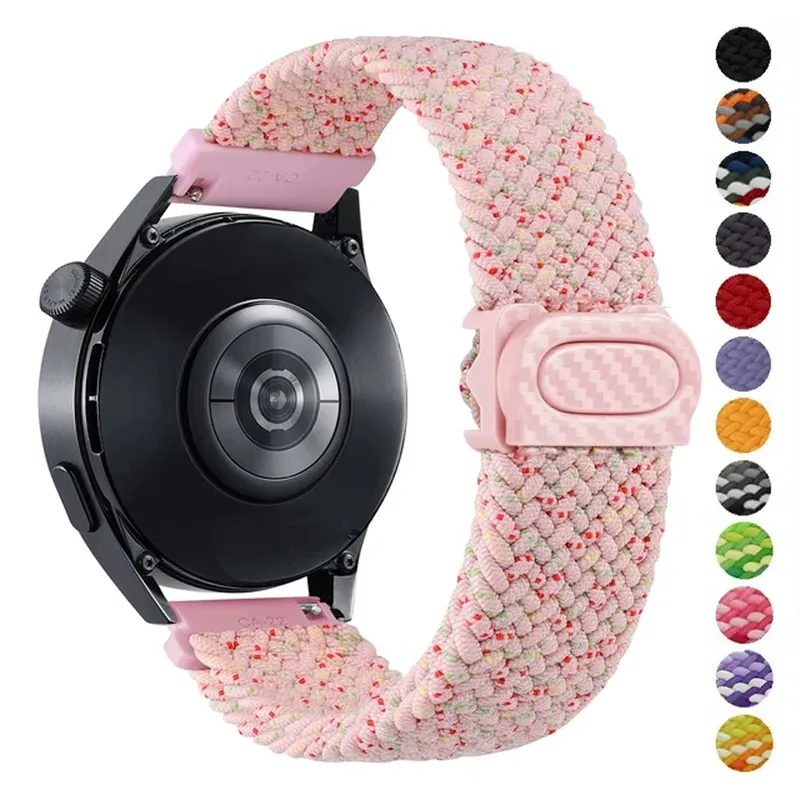 Bracelet nylon tressé 20 à 22 mm pour Samsung