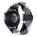 Bracelet nylon tressé 20 à 22 mm pour Samsung – Couleur du bracelet Black White