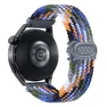 Bracelet nylon tressé 20 à 22 mm pour Samsung – Couleur du bracelet Denim Blue