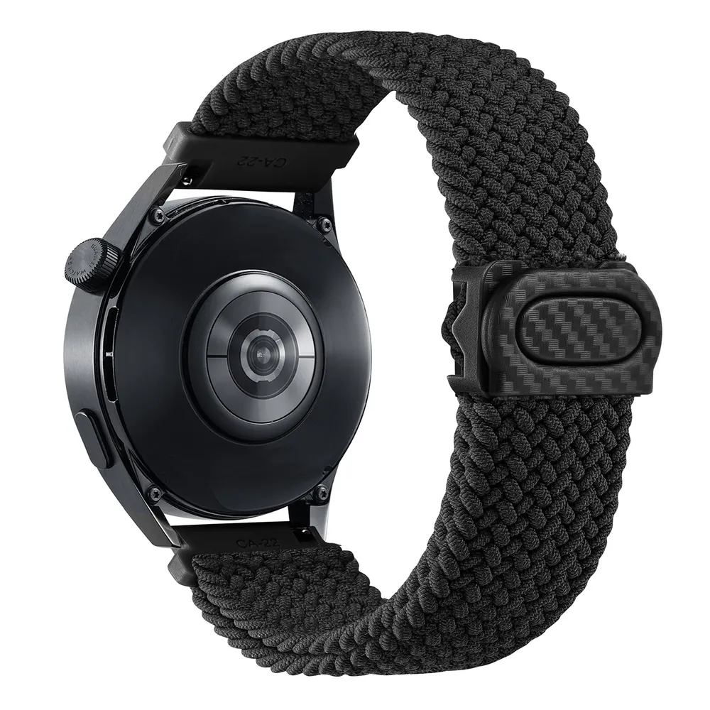 Bracelet nylon tressé 20 à 22 mm pour Samsung