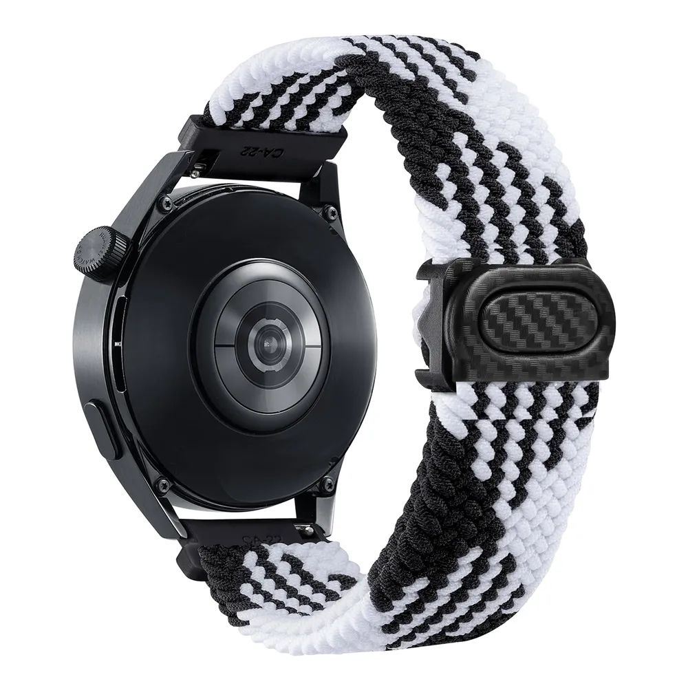 Bracelet nylon tressé 20 à 22 mm pour Samsung
