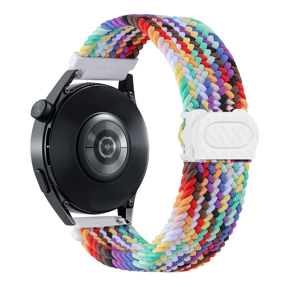 Bracelet nylon tressé 20 à 22 mm pour Samsung