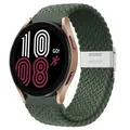 Bracelet nylon tressé 20 à 22 mm pour Samsung et Huawei – Couleur du bracelet Dark Olive Green