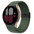 Bracelet nylon tressé 20 à 22 mm pour Samsung et Huawei – Couleur du bracelet Dark Olive Green-B