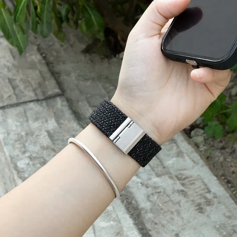 Bracelet nylon tressé 20 à 22 mm pour Samsung et Huawei