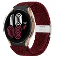 Bracelet nylon tressé 20 à 22 mm pour Samsung et Huawei – Couleur du bracelet red black