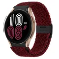 Bracelet nylon tressé 20 à 22 mm pour Samsung et Huawei – Couleur du bracelet red black-B