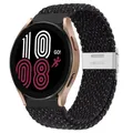 Bracelet nylon tressé 20 à 22 mm pour Samsung et Huawei – Couleur du bracelet Starry Black
