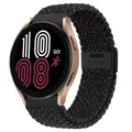 Bracelet nylon tressé 20 à 22 mm pour Samsung et Huawei – Couleur du bracelet Starry Black-B