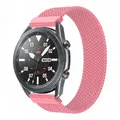 Bracelet nylon tressé 20 à 22 mm pour Samsung Galaxy Watch – Couleur du bracelet BLEU ROSE (P)