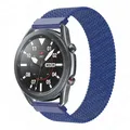 Bracelet nylon tressé 20 à 22 mm pour Samsung Galaxy Watch – Couleur du bracelet noir de charbon (U)