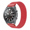 Bracelet nylon tressé 20 à 22 mm pour Samsung Galaxy Watch – Couleur du bracelet Rouge noir (R)