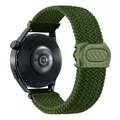 Bracelet nylon tressé 20 à 22 mm pour Samsung – Couleur du bracelet Green