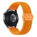 Bracelet nylon tressé 20 à 22 mm pour Samsung – Couleur du bracelet Orange