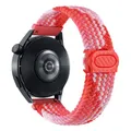Bracelet nylon tressé 20 à 22 mm pour Samsung – Couleur du bracelet Strawberry Red