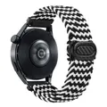 Bracelet nylon tressé 20 à 22 mm pour Samsung – Couleur du bracelet Stripe Black White
