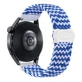 Bracelet nylon tressé 20 à 22 mm pour Samsung – Couleur du bracelet Stripe Blue White