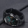 Bracelet nylon tressé 20 à 22 mm universel – Couleur du bracelet Black