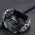 Bracelet nylon tressé 20 à 22 mm universel – Couleur du bracelet Black white