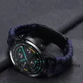Bracelet nylon tressé 20 à 22 mm universel – Couleur du bracelet Blue