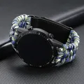 Bracelet nylon tressé 20 à 22 mm universel – Couleur du bracelet Blue green