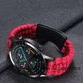 Bracelet nylon tressé 20 à 22 mm universel – Couleur du bracelet Red