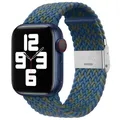 Bracelet nylon tressé 38 à 49 mm pour Apple Watch – Couleur du bracelet Blue Green 13
