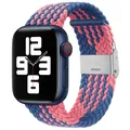 Bracelet nylon tressé 38 à 49 mm pour Apple Watch – Couleur du bracelet Blue Pink 03