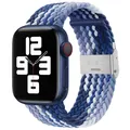 Bracelet nylon tressé 38 à 49 mm pour Apple Watch – Couleur du bracelet Blueberry 26
