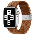 Bracelet nylon tressé 38 à 49 mm pour Apple Watch – Couleur du bracelet Brown 08