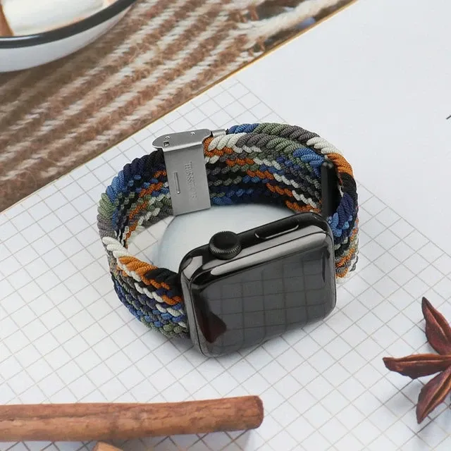 Bracelet nylon tressé 38 à 49 mm pour Apple Watch