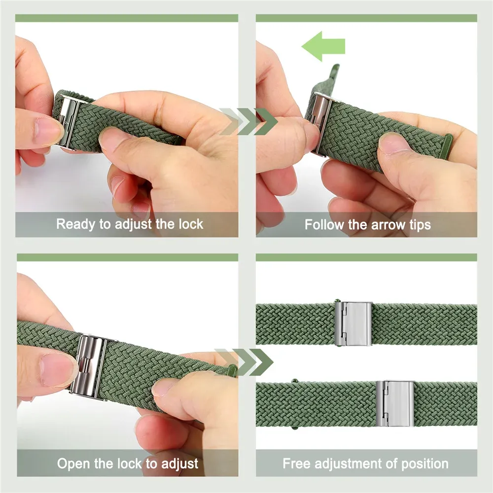 Bracelet nylon tressé 38 à 49 mm pour Apple Watch