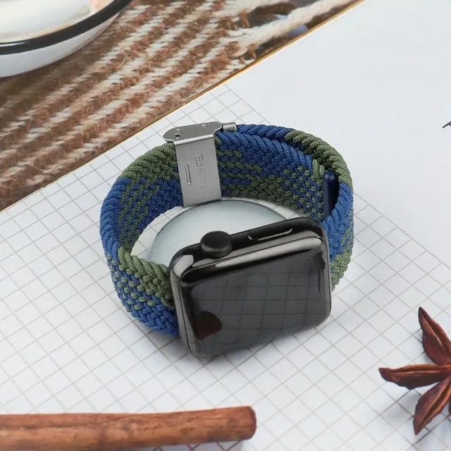 Bracelet nylon tressé 38 à 49 mm pour Apple Watch