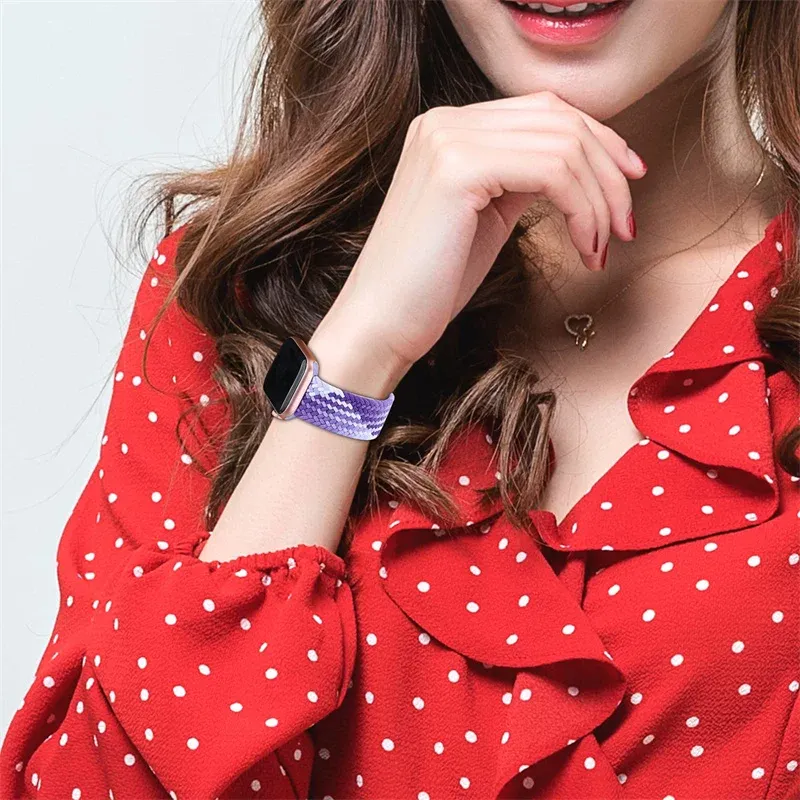 Bracelet nylon tressé 38 à 49 mm pour Apple Watch