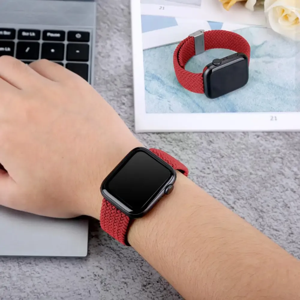 Bracelet nylon tressé 38 à 49 mm pour Apple Watch