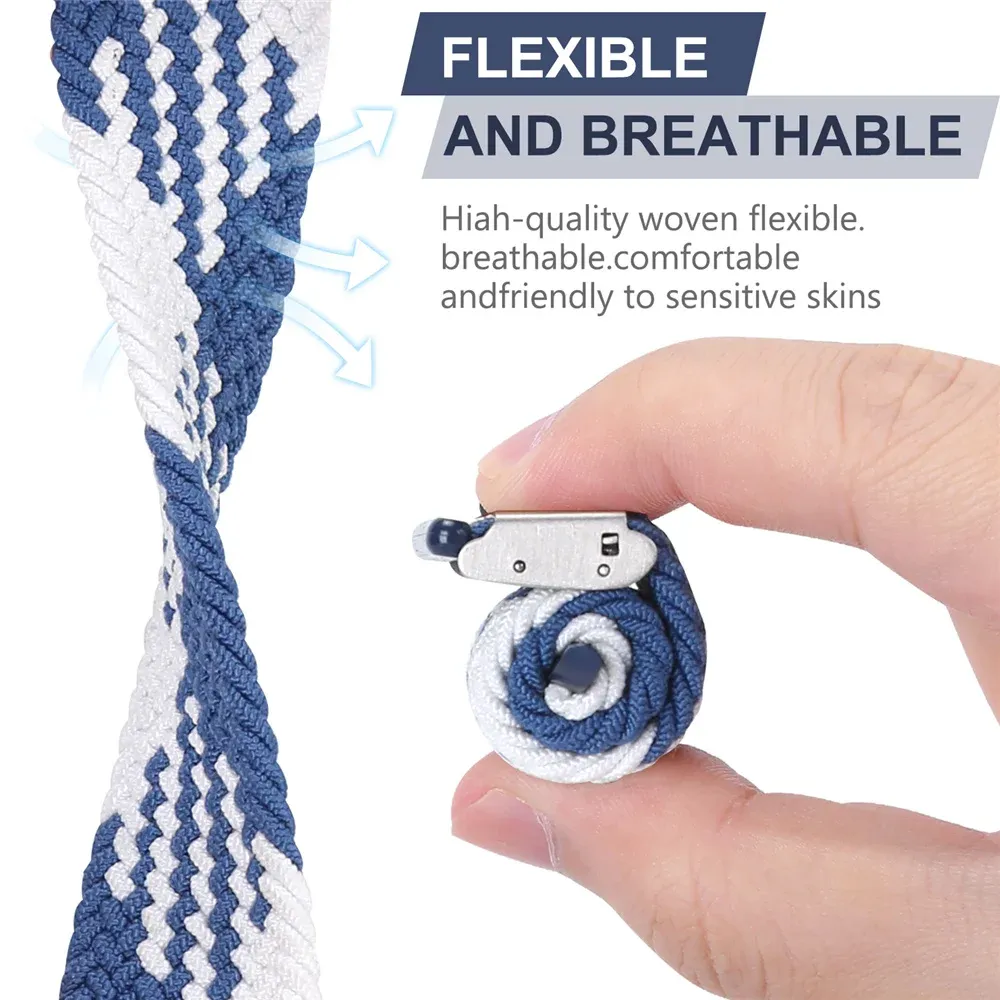 Bracelet nylon tressé 38 à 49 mm pour Apple Watch