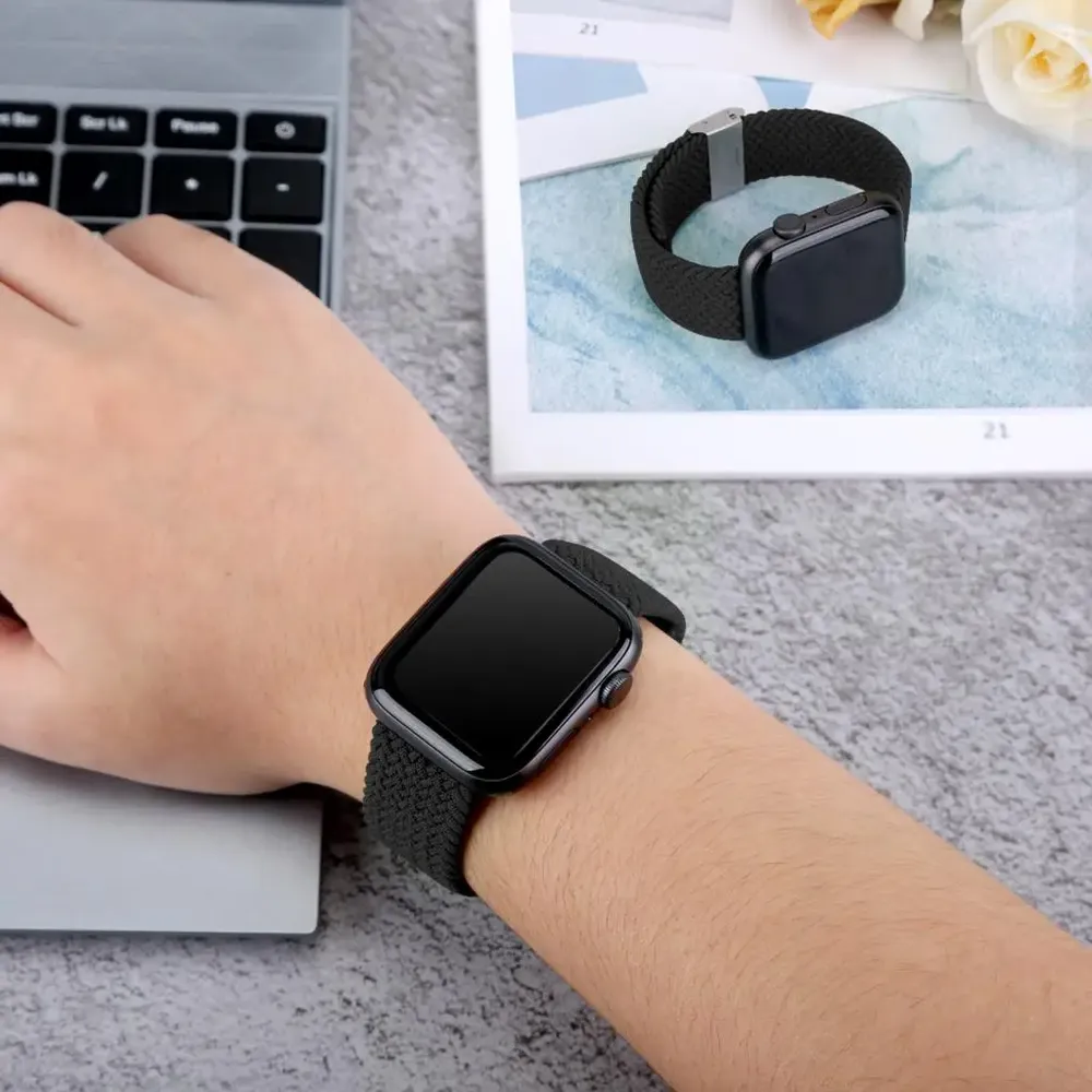 Bracelet nylon tressé 38 à 49 mm pour Apple Watch