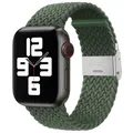 Bracelet nylon tressé 38 à 49 mm pour Apple Watch – Couleur du bracelet Inverness Green 05