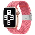 Bracelet nylon tressé 38 à 49 mm pour Apple Watch – Couleur du bracelet Pink Punch 18