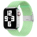 Bracelet nylon tressé 38 à 49 mm pour Apple Watch – Couleur du bracelet Pistachio 22