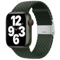 Bracelet nylon tressé 38 à 49 mm pour Apple Watch – Couleur du bracelet Sequoia Green 34