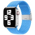 Bracelet nylon tressé 38 à 49 mm pour Apple Watch – Couleur du bracelet Sky Blue 21
