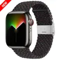 Bracelet nylon tressé 38 à 49 mm pour Apple Watch – Couleur du bracelet Starlight Black 36