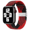 Bracelet nylon tressé 38 à 49 mm pour Apple Watch – Couleur du bracelet Z Black Red 01