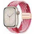Bracelet nylon tressé boucle 38 à 49 mm pour Apple Watch – Couleur du bracelet 10 Gradient Red