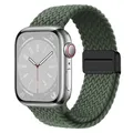 Bracelet nylon tressé boucle 38 à 49 mm pour Apple Watch – Couleur du bracelet 18 Dark olive green